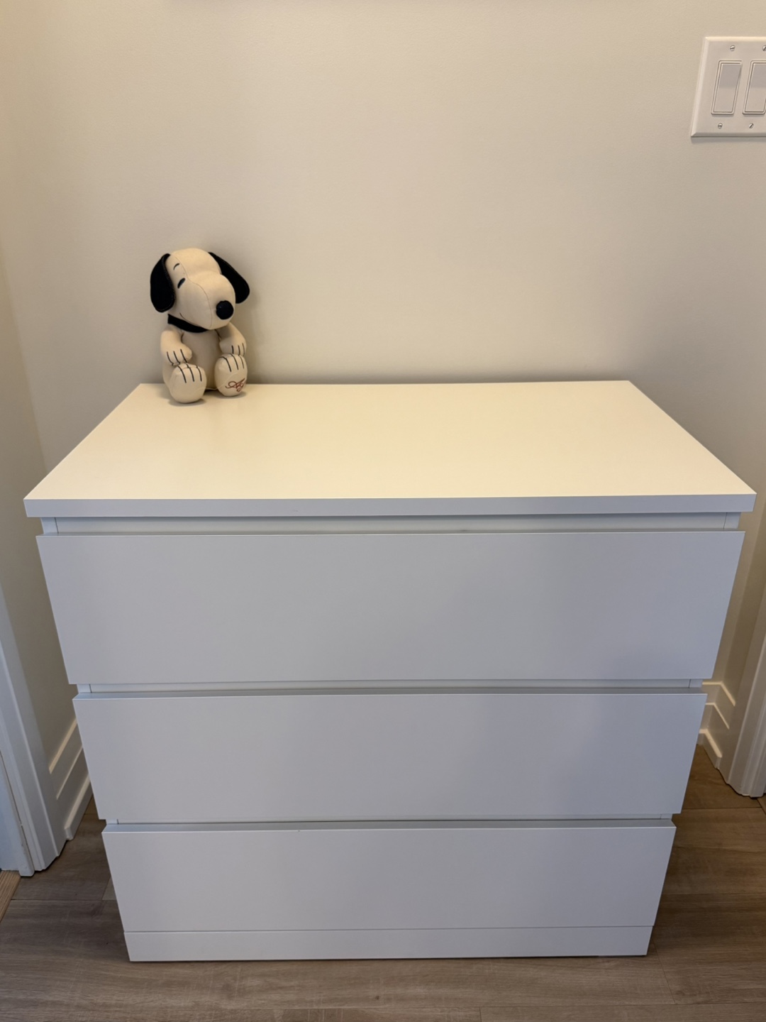 White 3-Drawer Dresser/Ikea chest of drawers