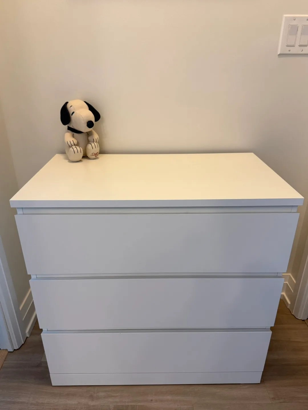 White 3-Drawer Dresser/Ikea chest of drawers thumbnail