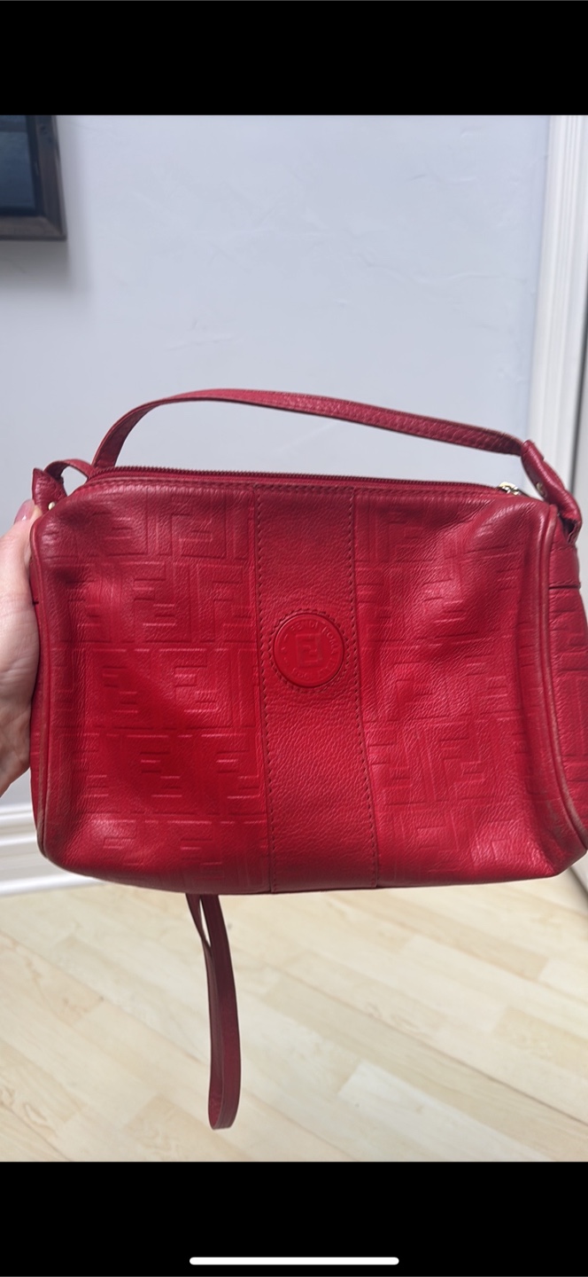 Vintage Fendi Red Crossbody Bag