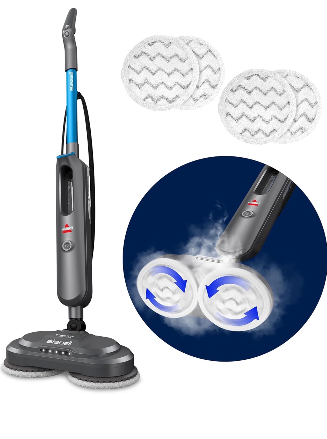 Brand New Bissell SpinWave SmartSteam Scrubbing Steam Mop