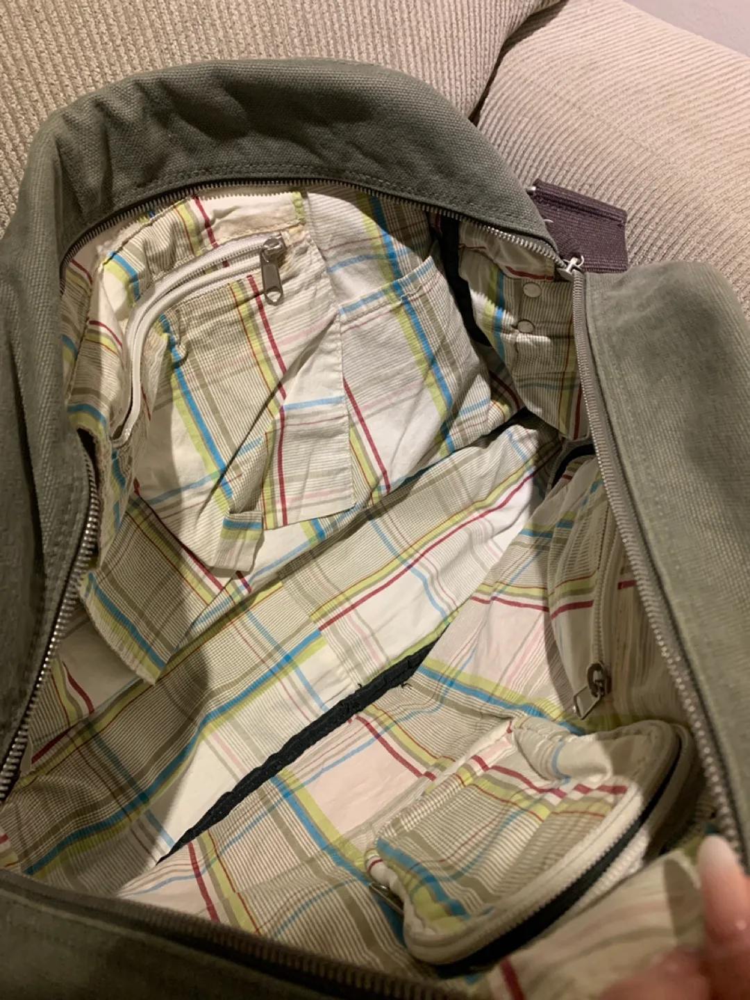 Green Canvas Shoulder Bag image indicator(2)