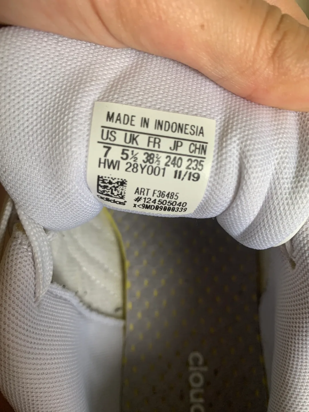 Adidas White Sneakers with Green Accents image indicator(3)