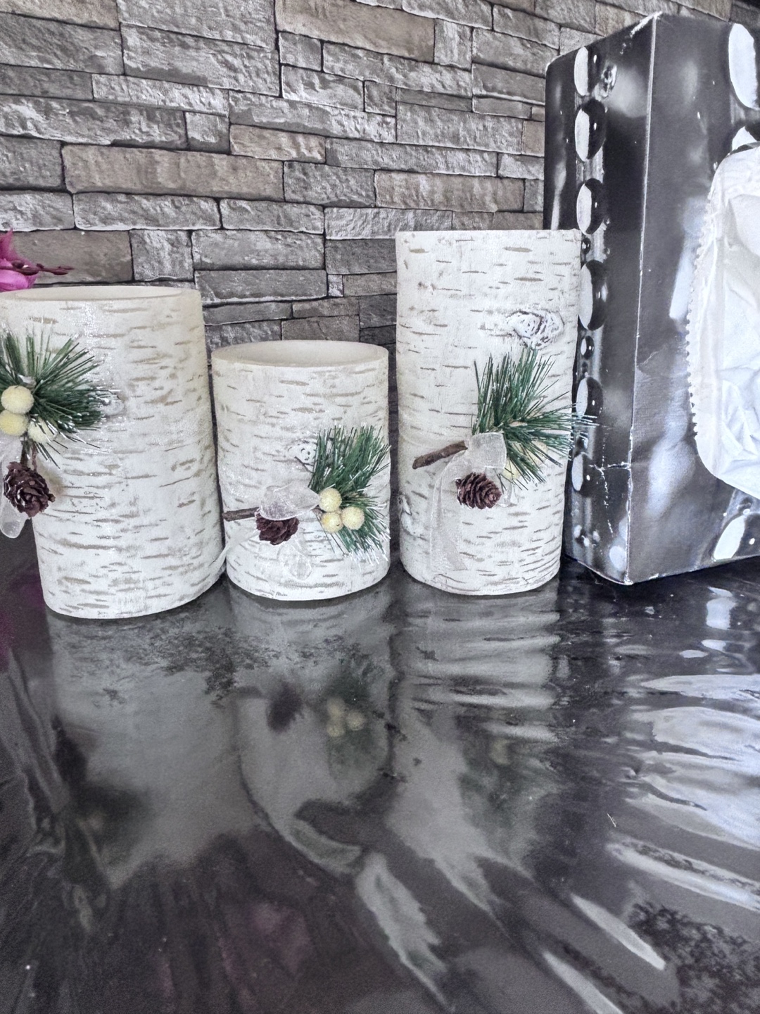 Set of 3 Decorative Candles