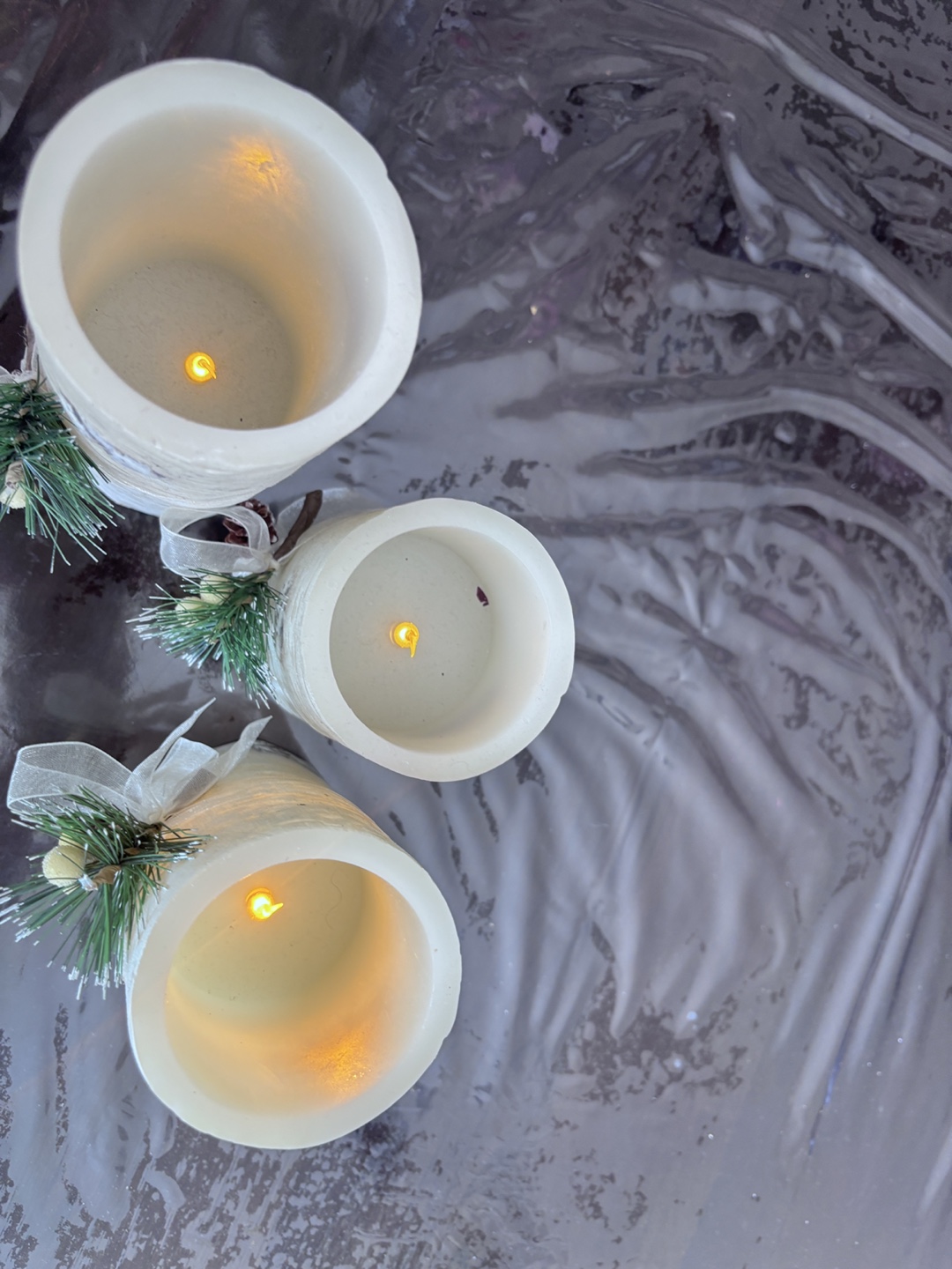 Set of 3 Decorative Candles - photo 2