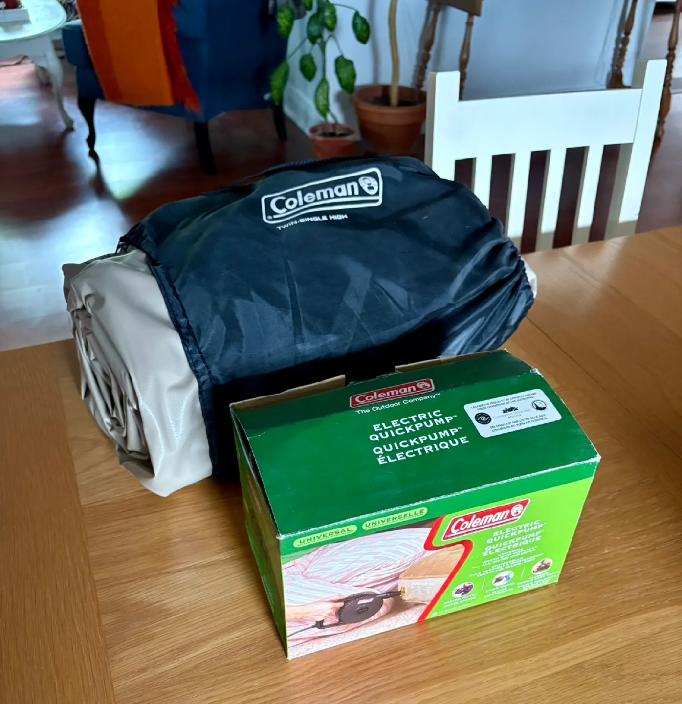 Coleman Twin-Single High Airbed & Electric Floorpump thumbnail
