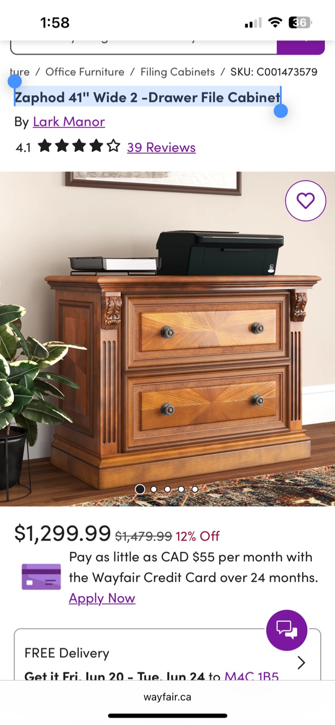 2-Drawer Filing Cabinet