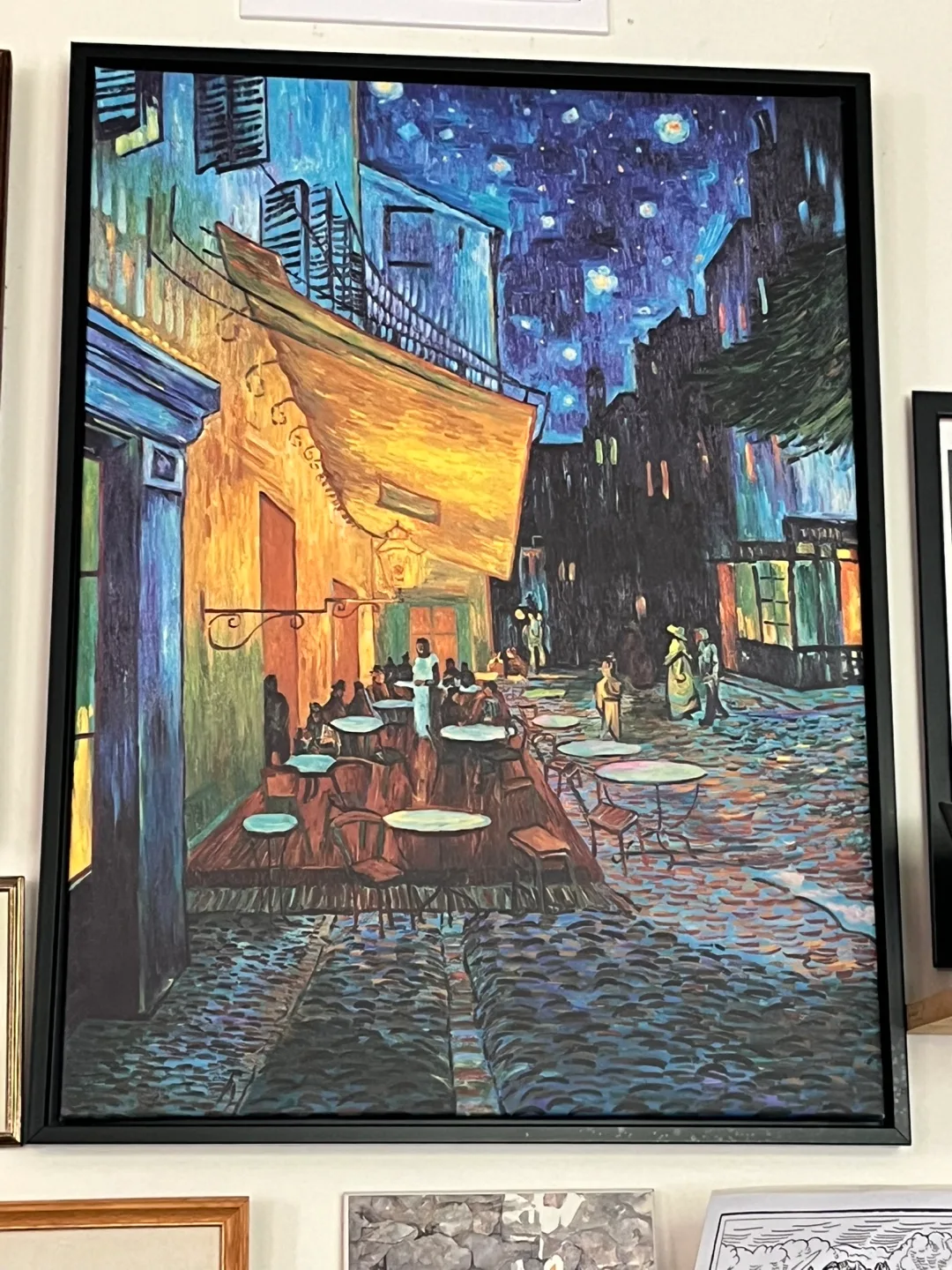 Framed Van Gogh Cafe Terrace at Night print image indicator(3)