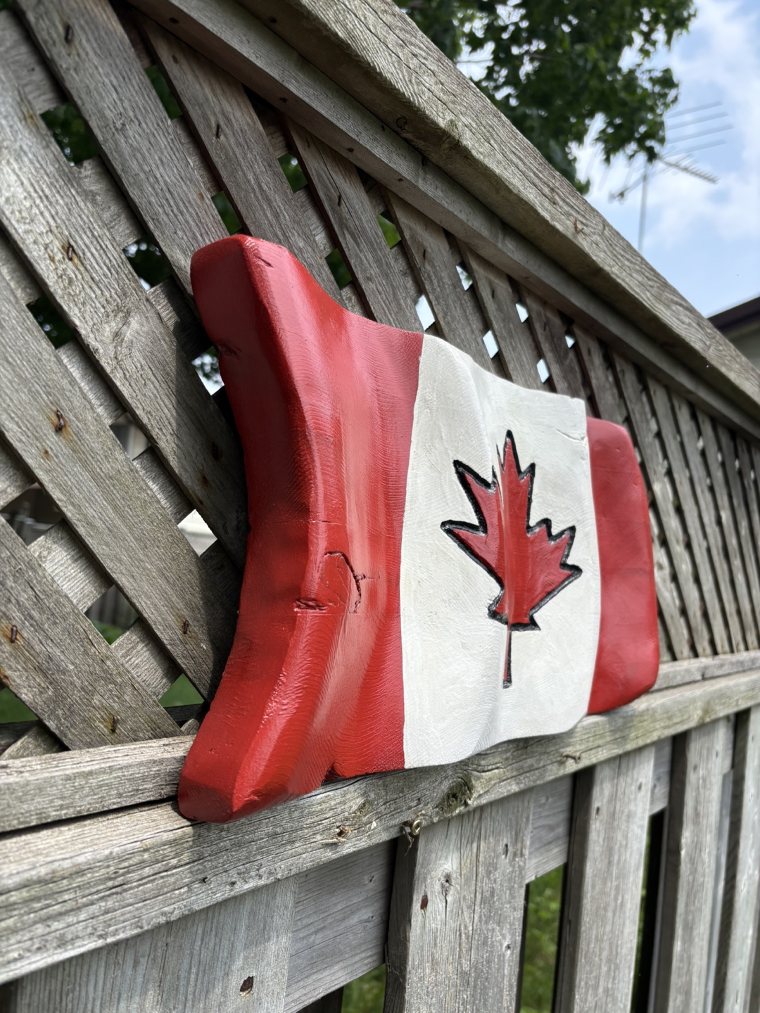 Wavy Wooden Canada Flag - photo 2