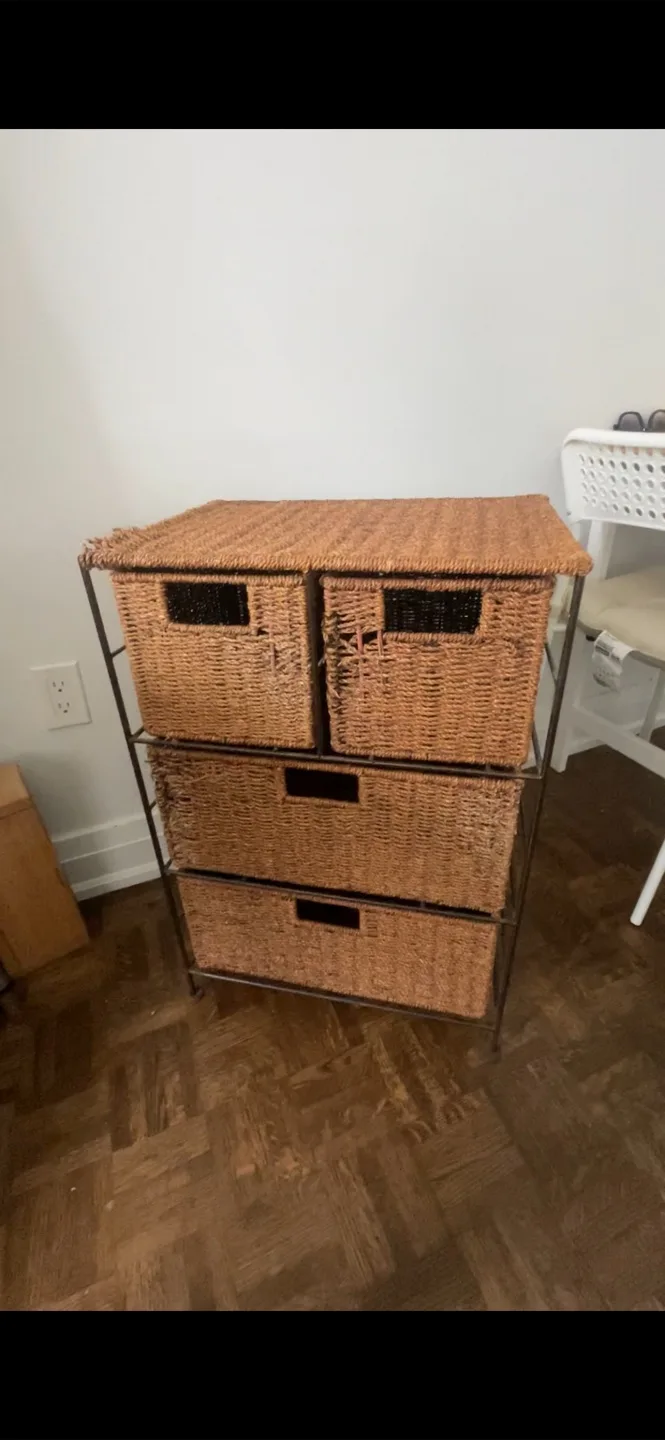 Wicker Basket Storage Tower thumbnail