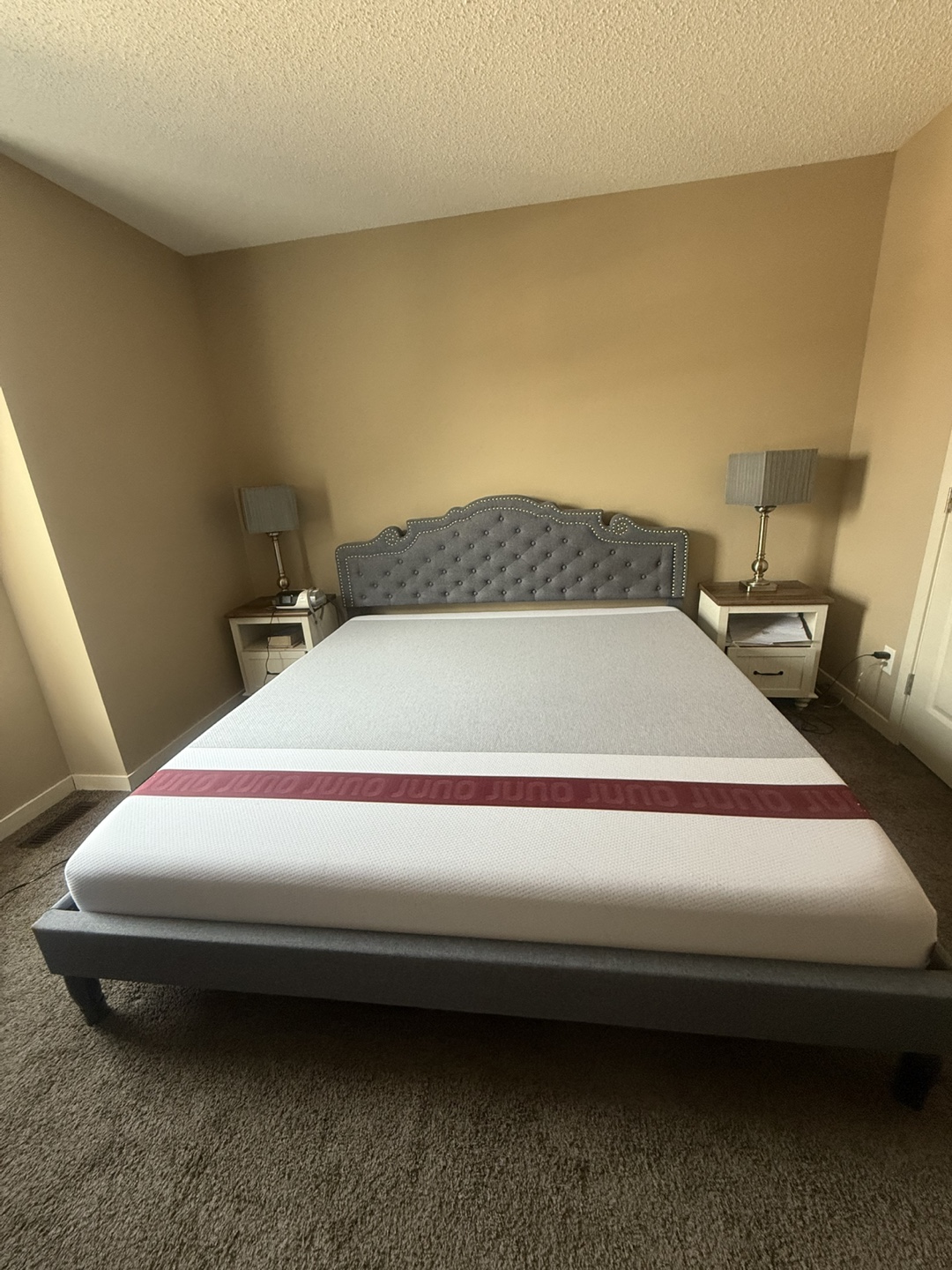 Bed frame with head board- king size