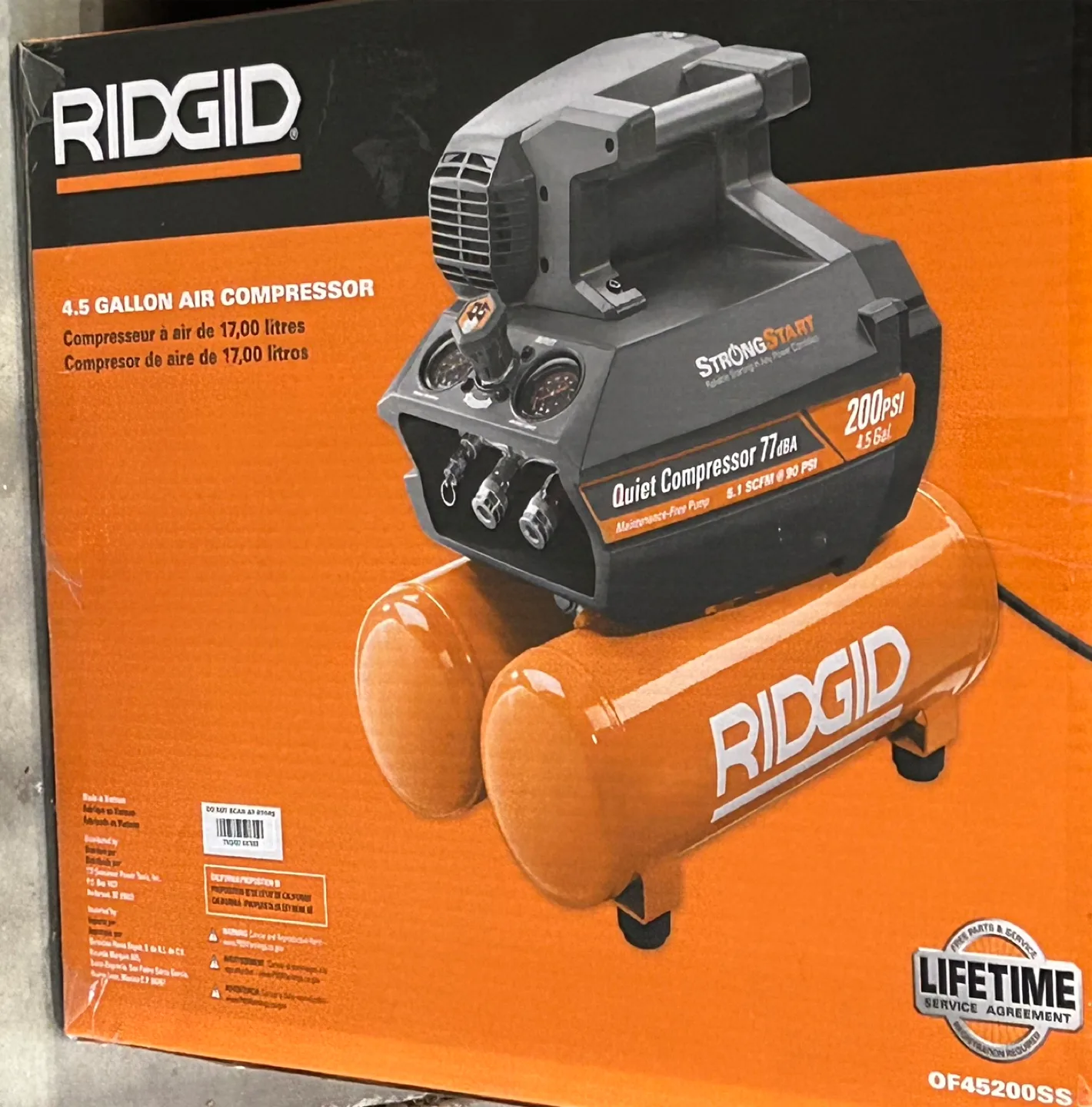 Brand New 200 Psi 4.5 Gal. Electric Quiet Compressor thumbnail