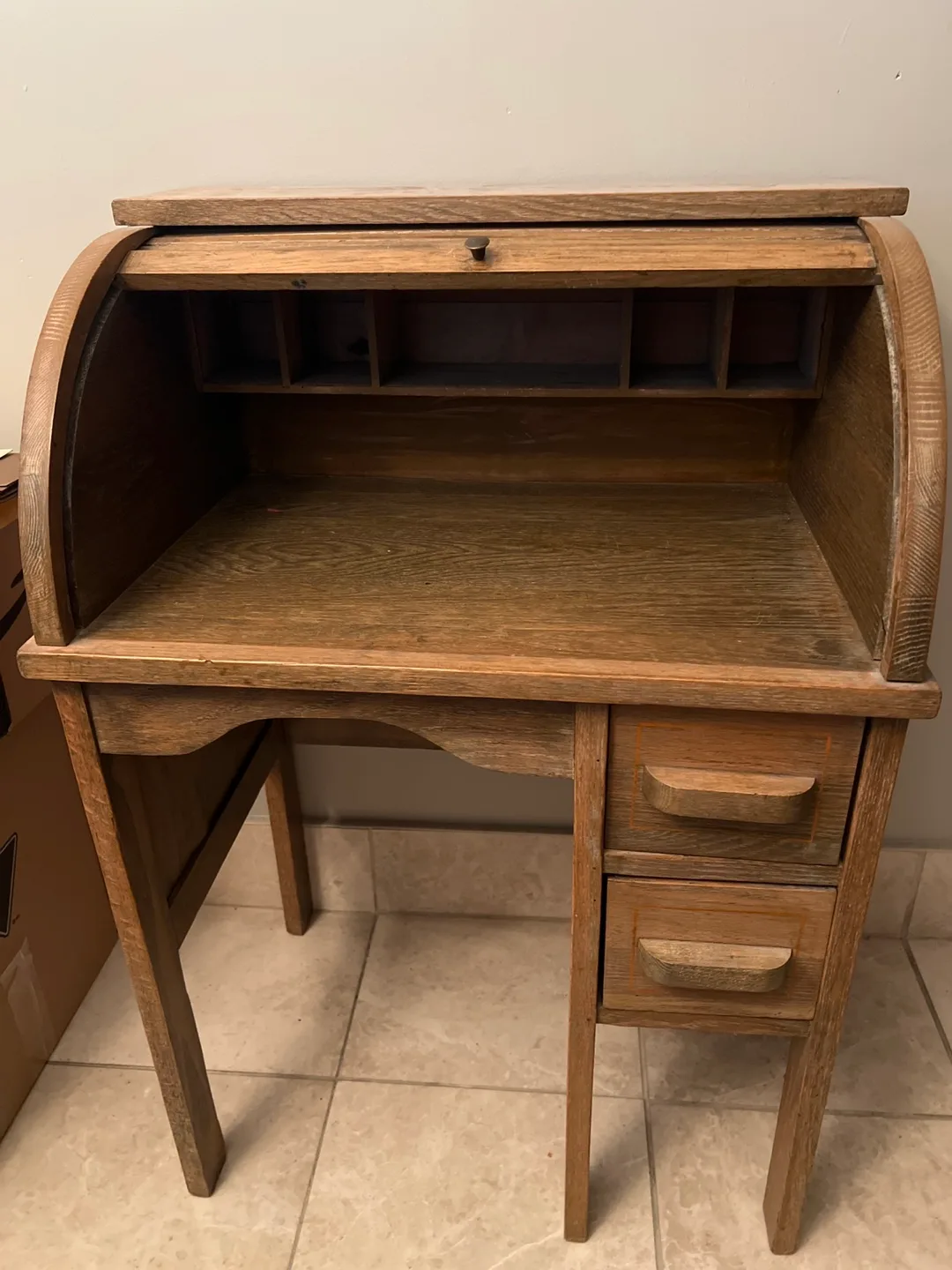 Vintage Wooden Roll Top Desk image indicator(2)