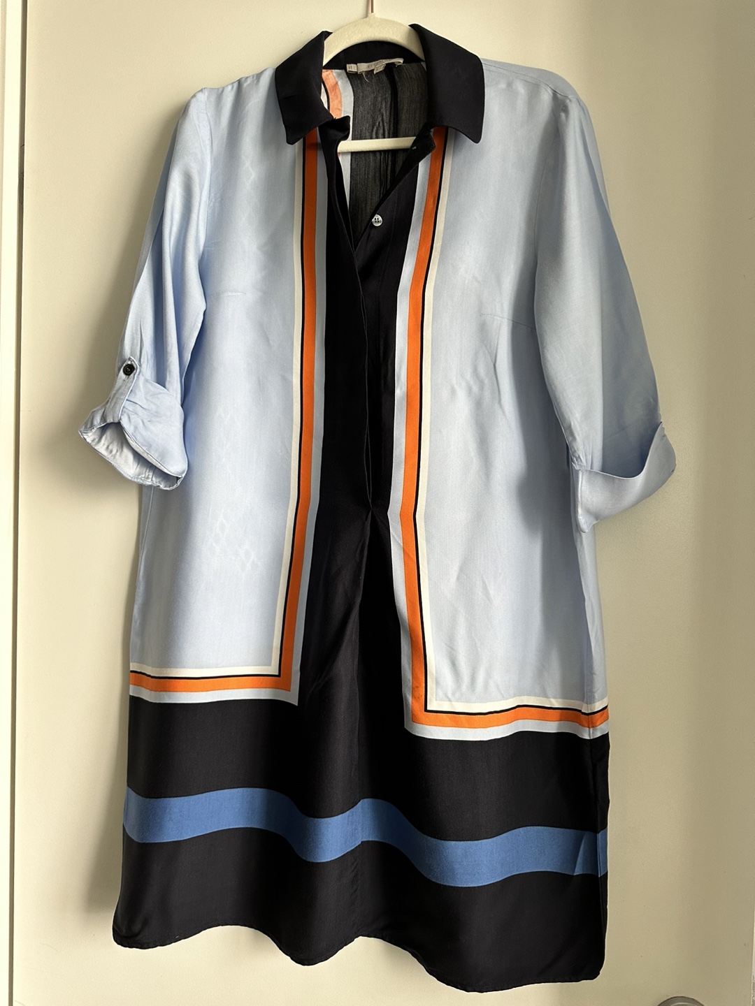 HOBBS London Colour Block Dress Shirt US 4