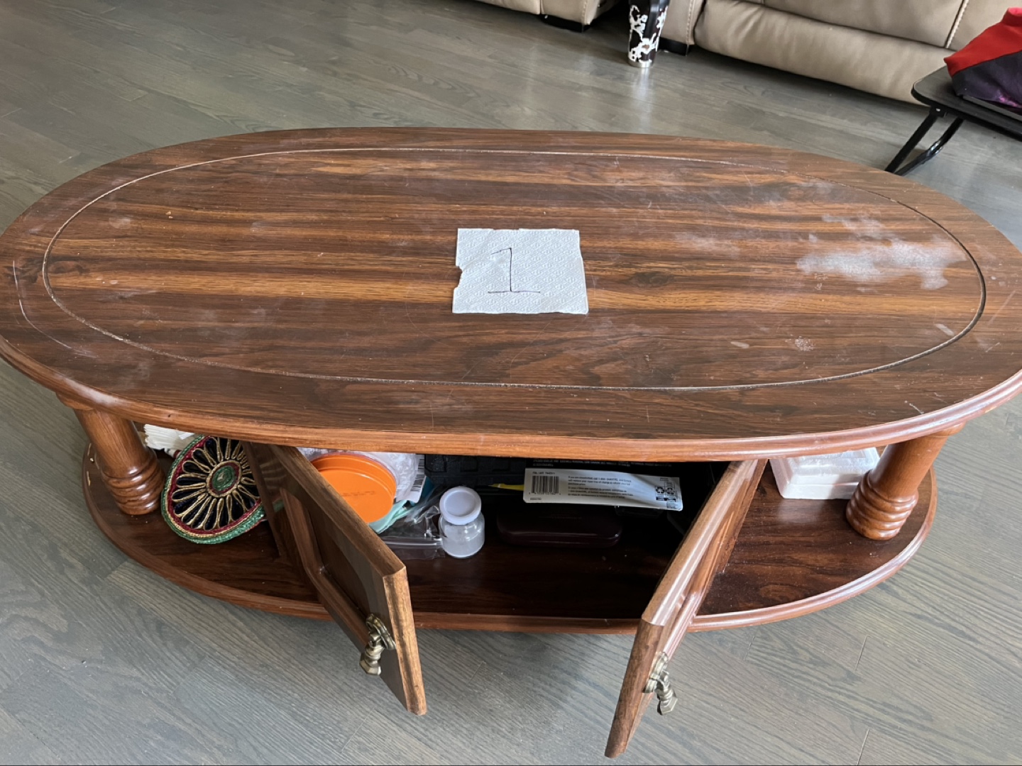 Oval Wooden Coffee Table - photo 3