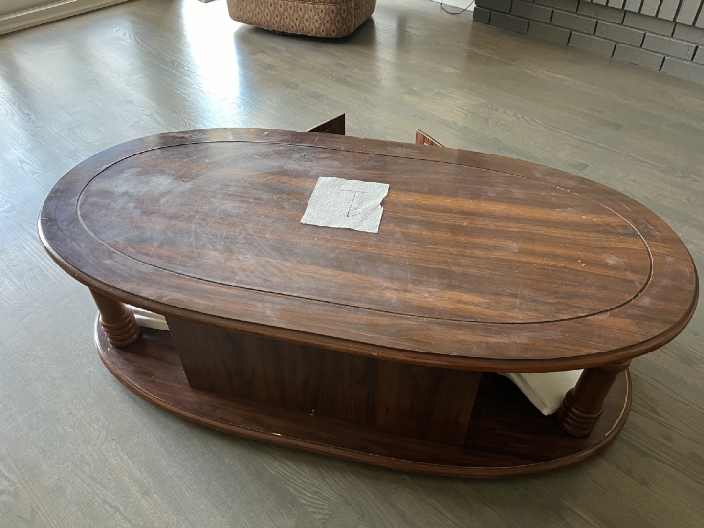 Oval Wooden Coffee Table - photo 2