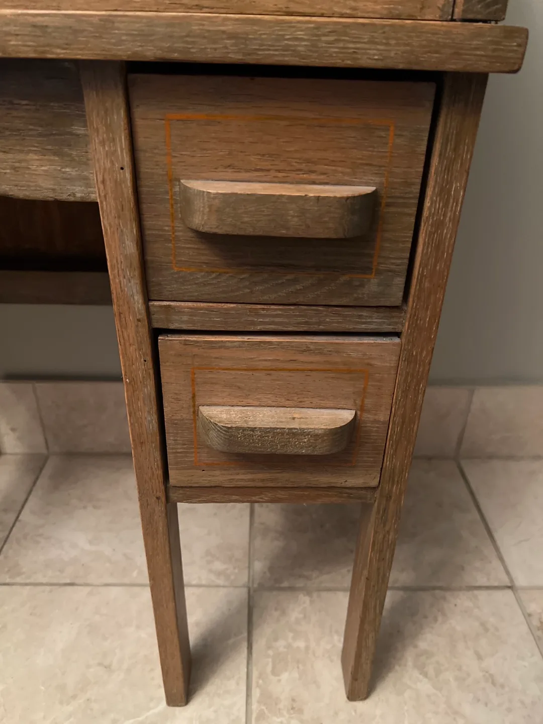 Vintage Wooden Roll Top Desk image indicator(3)