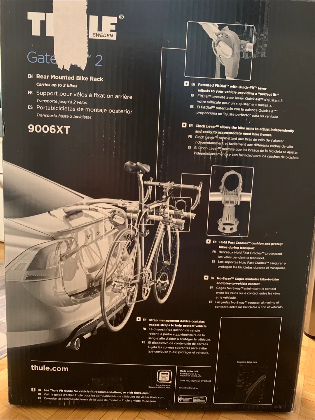 THULE Gateway 2 Rear Mounted Bike Rack image indicator(2)