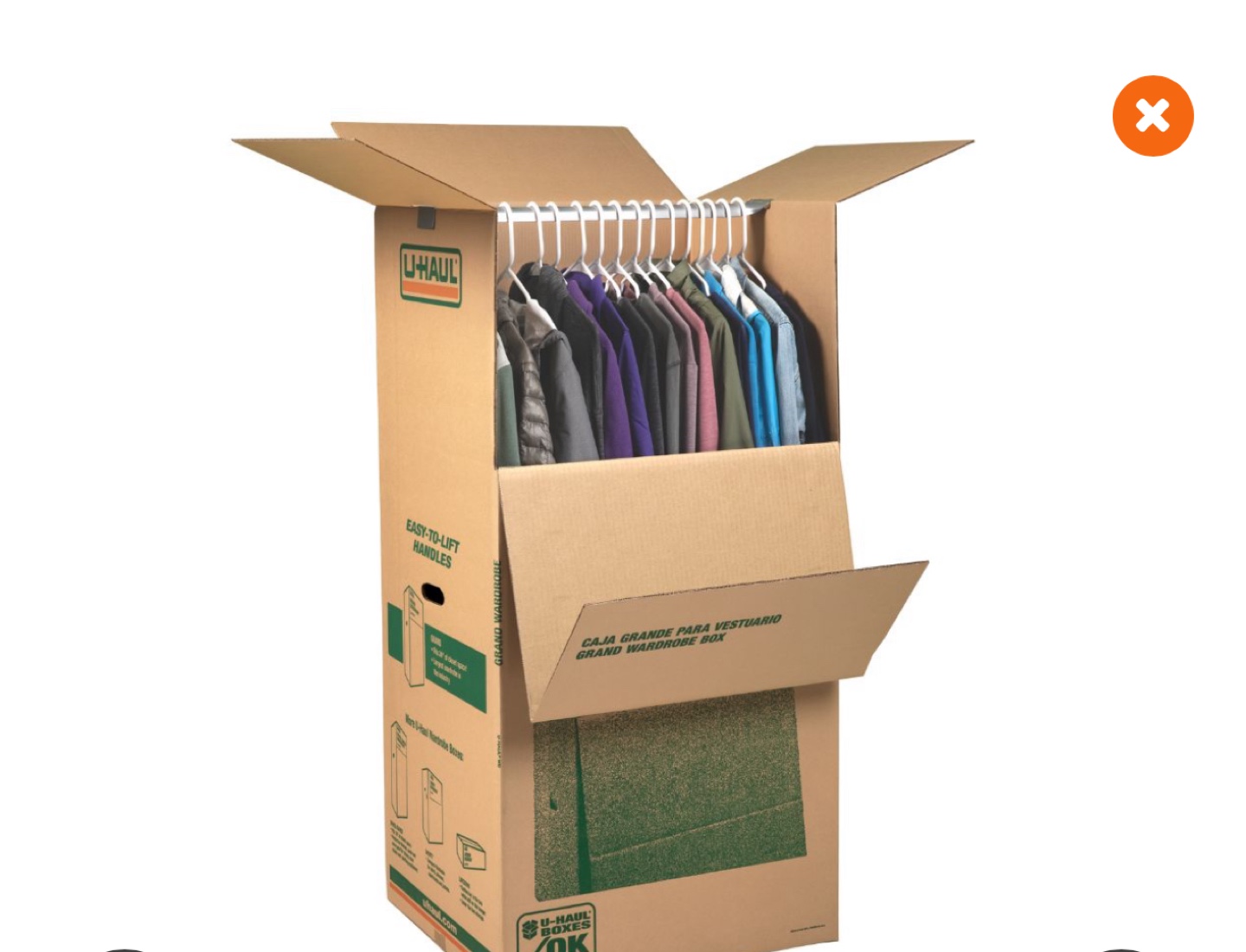 Wardrobe moving box