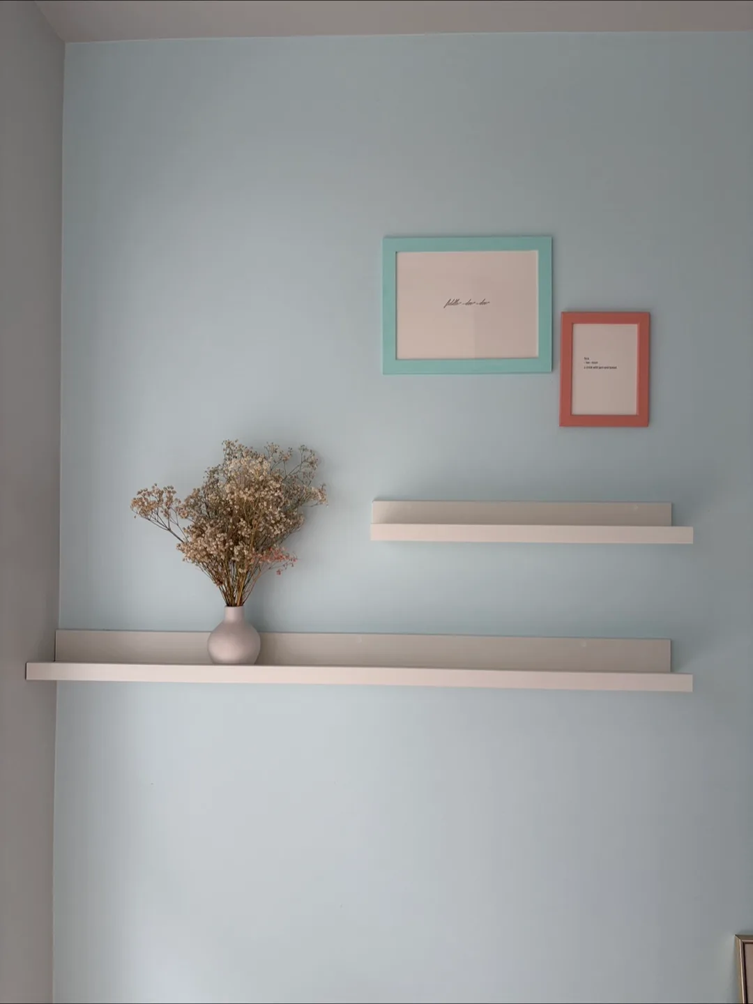 2 White shelves- Picture Ledge 170cm in total (55cm + 115cm) thumbnail