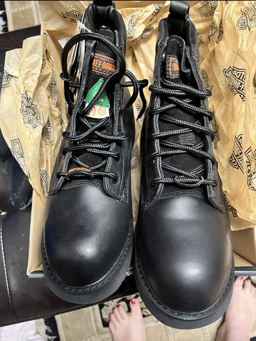 Harley Davidson Women’s Steel Toe Boots - 7.5 BNWT