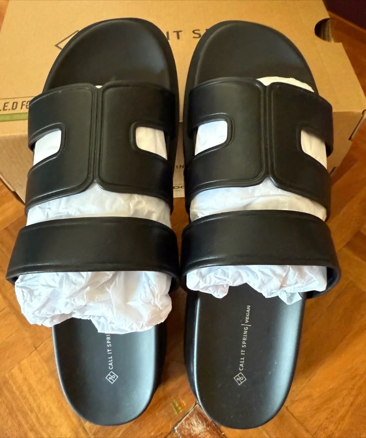 Call It Spring Black Slides - Size 10 (Never Used) image indicator(4)