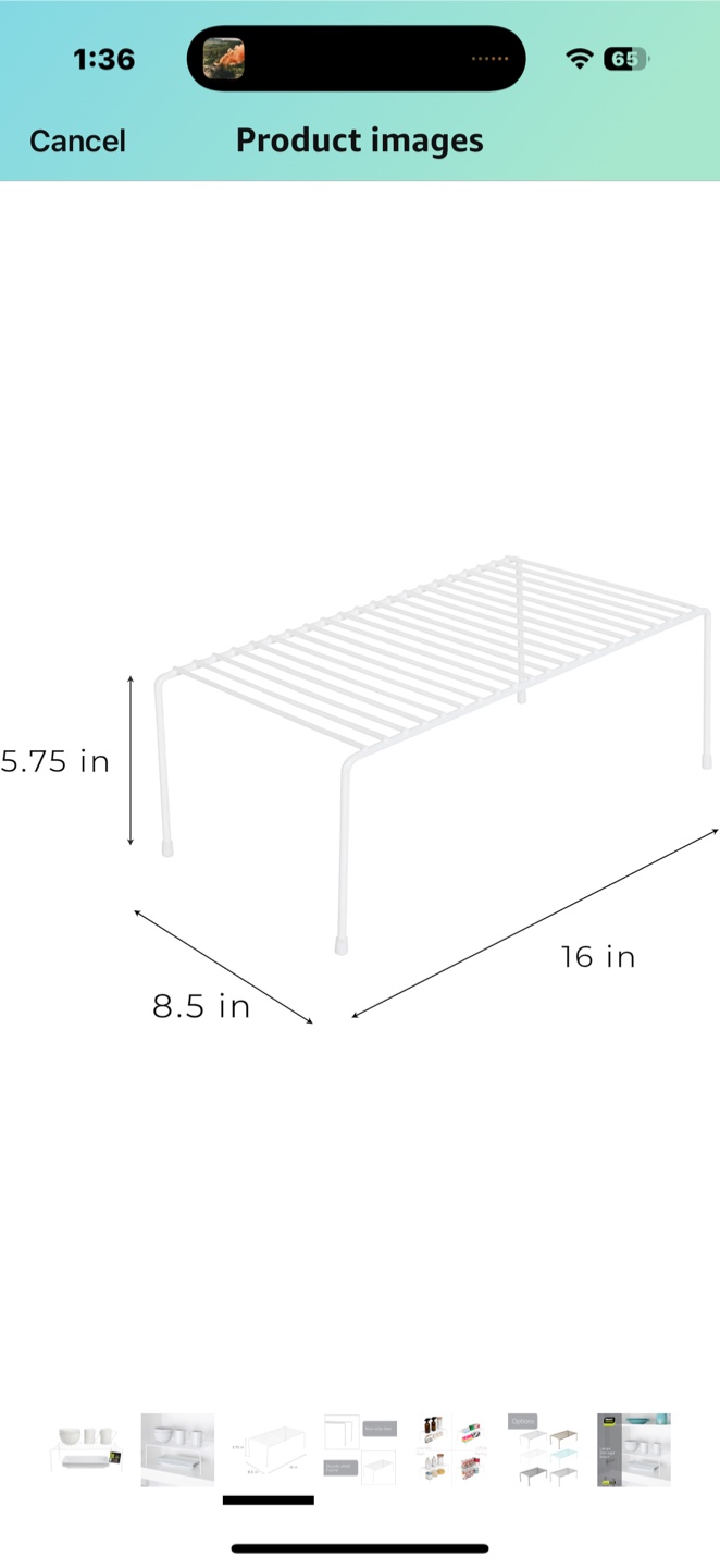 Set of 5  White Steel Cabinet Shelf - photo 2