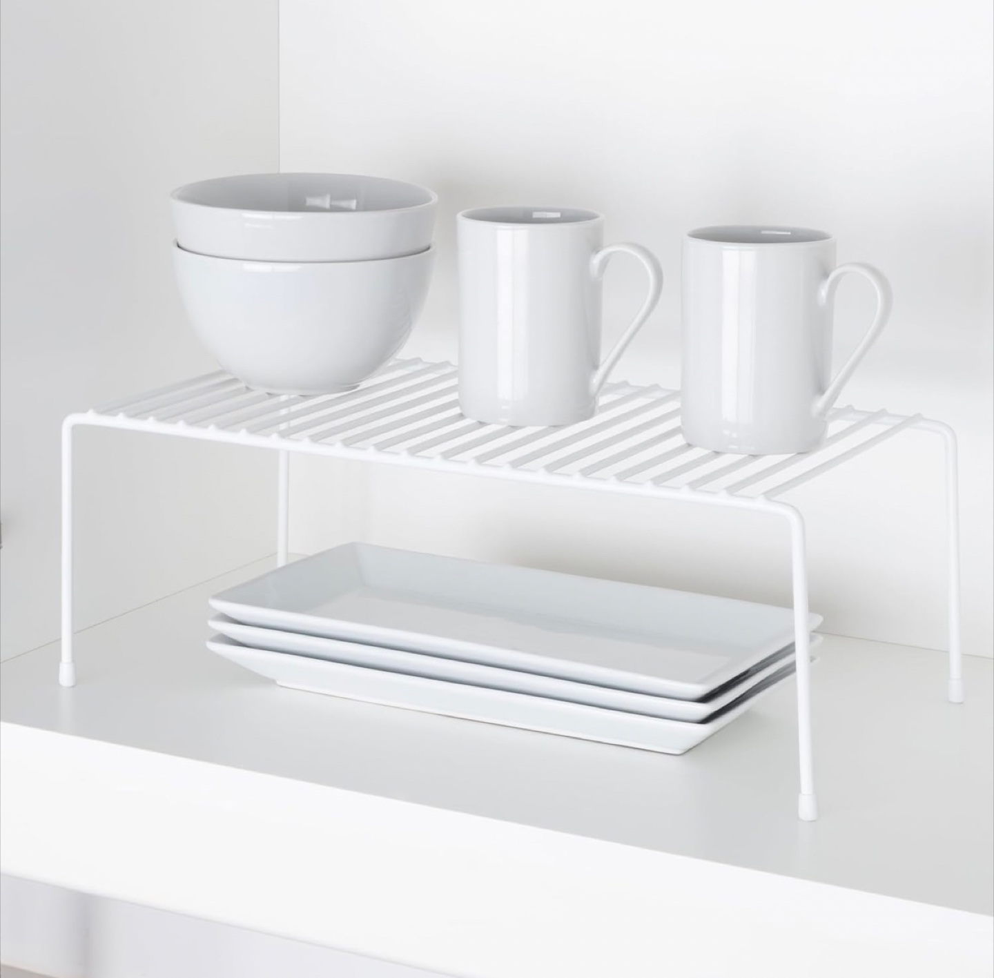 Set of 5  White Steel Cabinet Shelf - photo 3