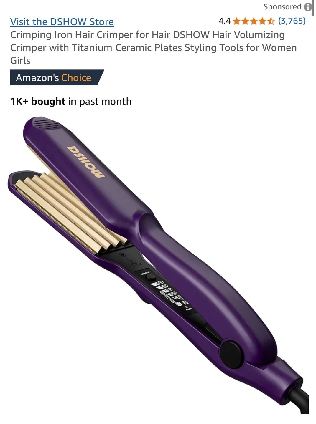 DSHOW Professional Hair Crimper thumbnail