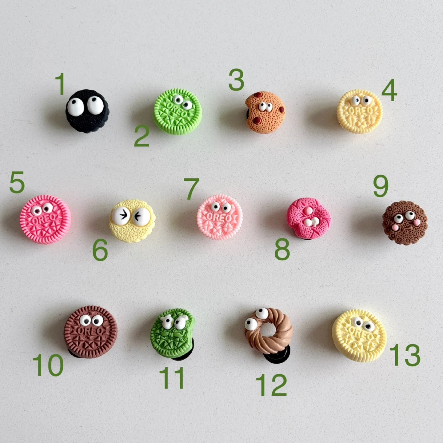 New 3D oreo crocs jibbitz, cookies themed shoe pins, clog charms image indicator(2)