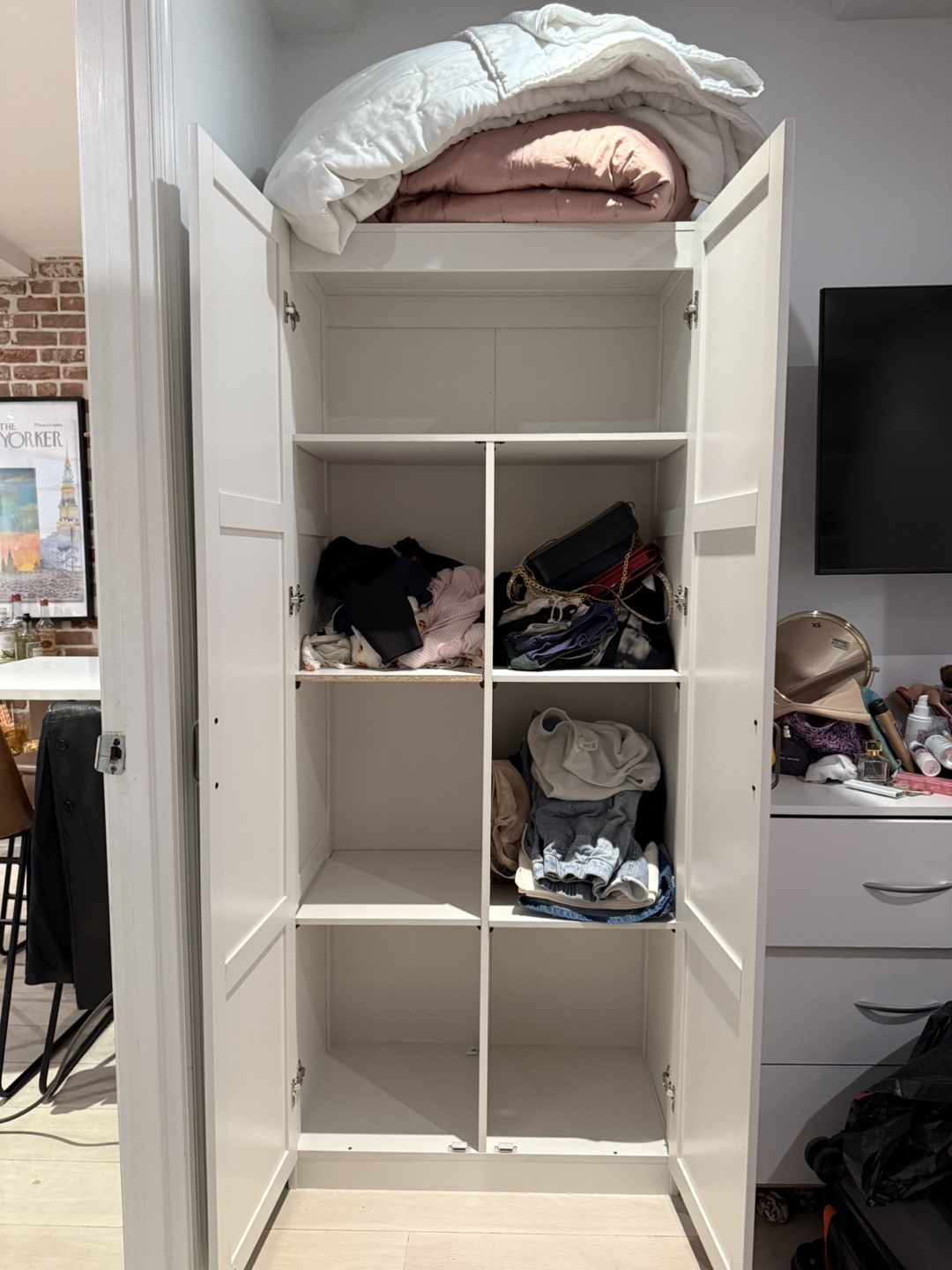 White Storage Cabinet - photo 2