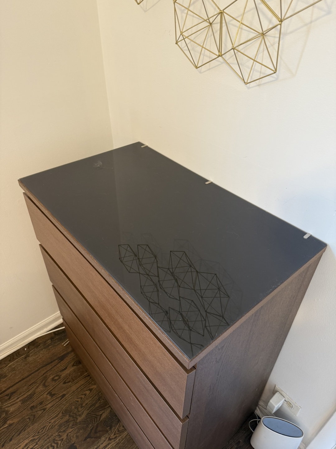 Malm 4-Drawer Chest with glass top - photo 2