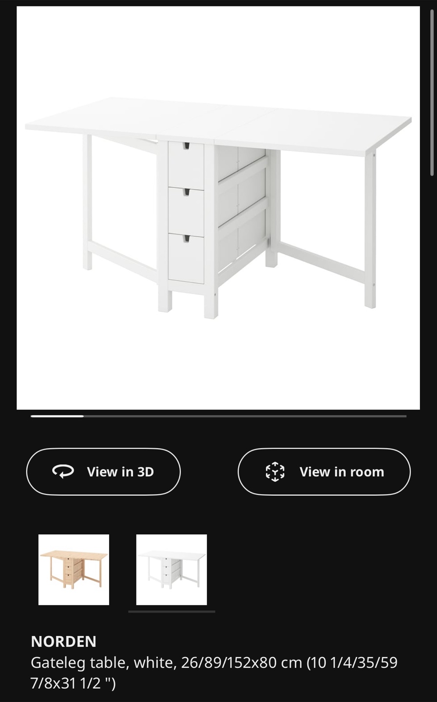 Ikea NORDEN Table - photo 3