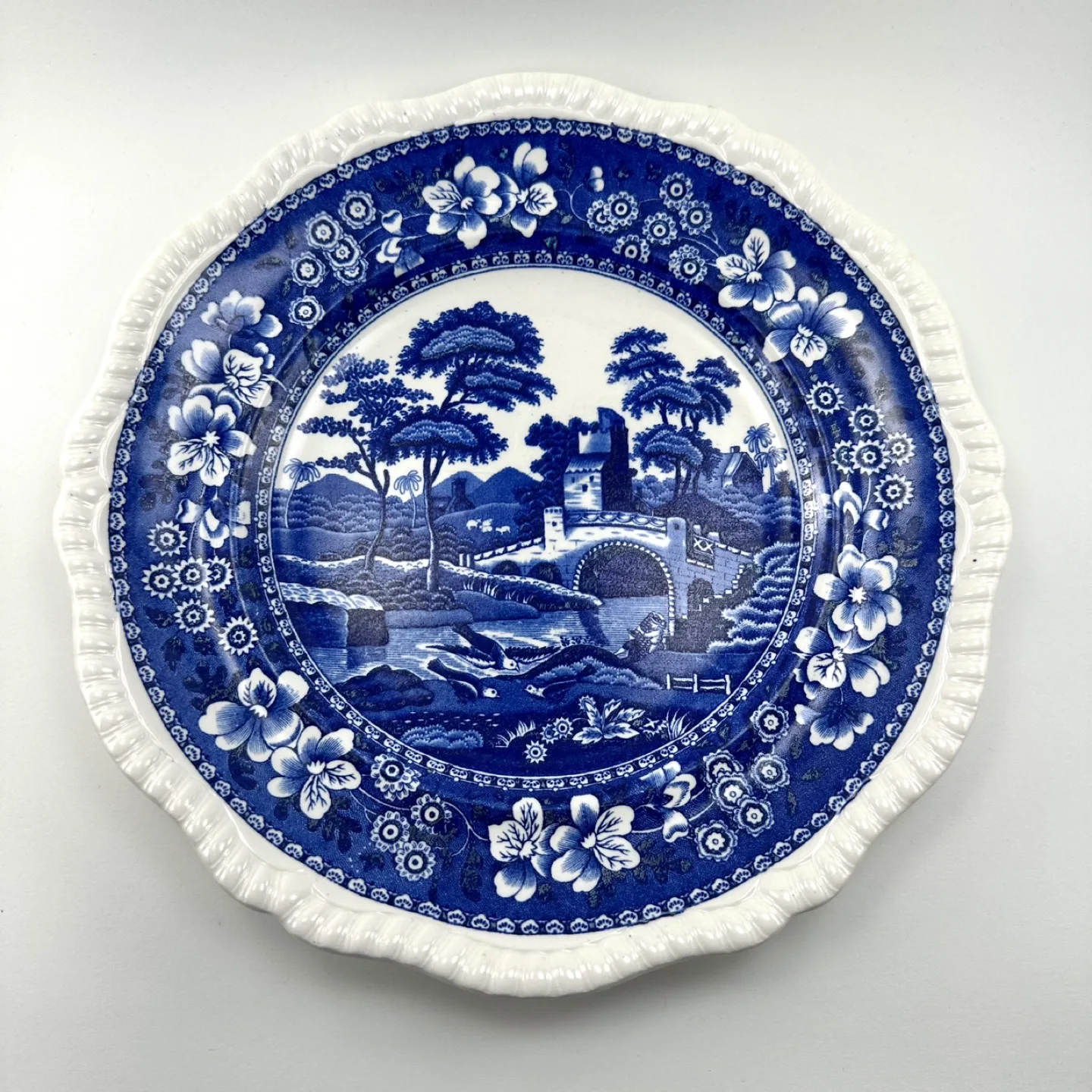 Set of 4 Spode Tower dinner plates thumbnail