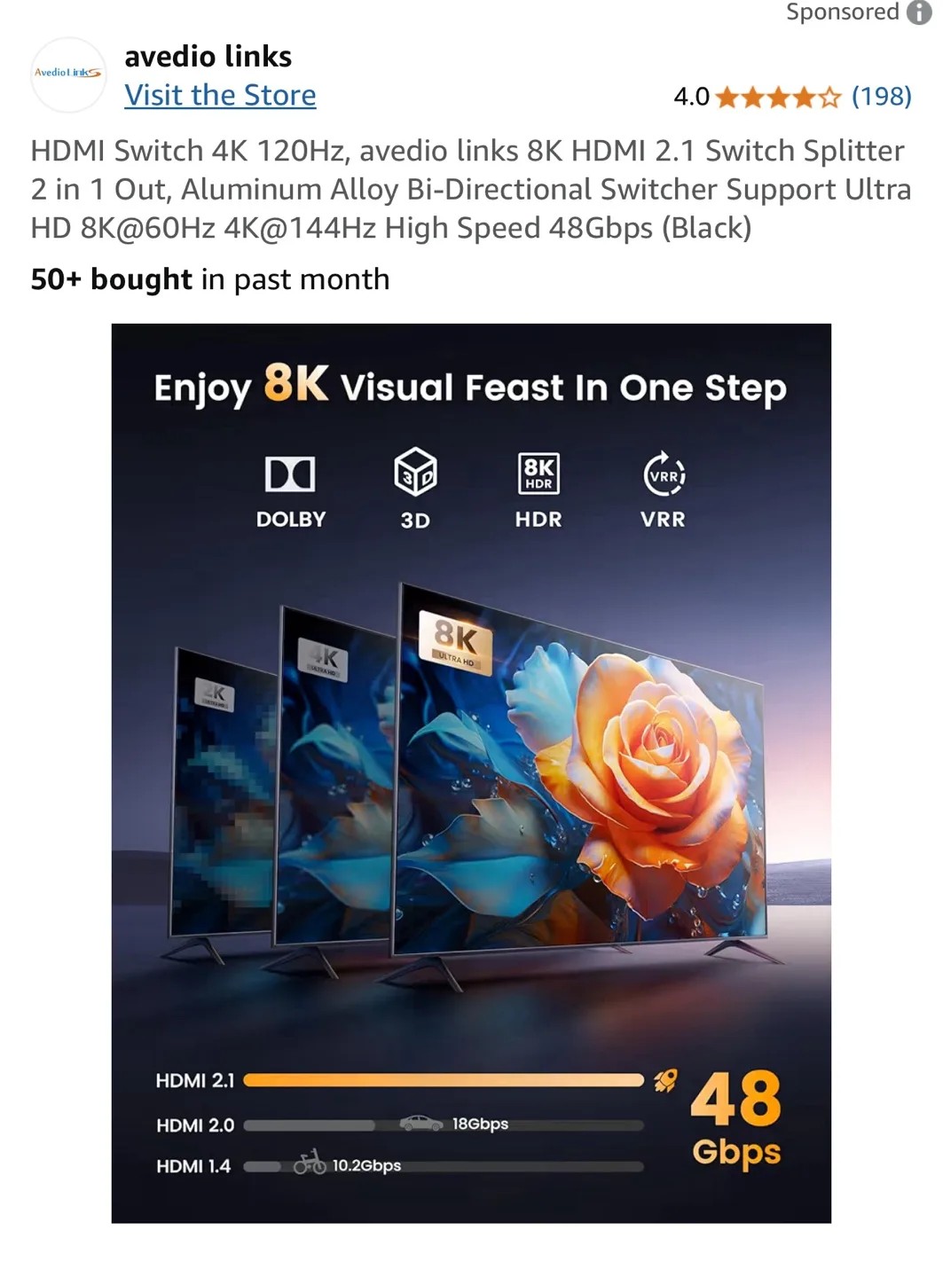 Avedio Links HDMI Switch 2 in 1 Out image indicator(2)