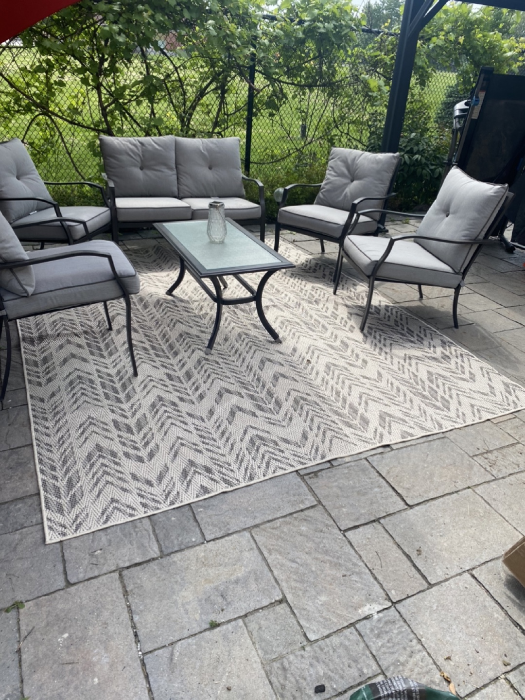 Outdoor Patio Set with Rug
