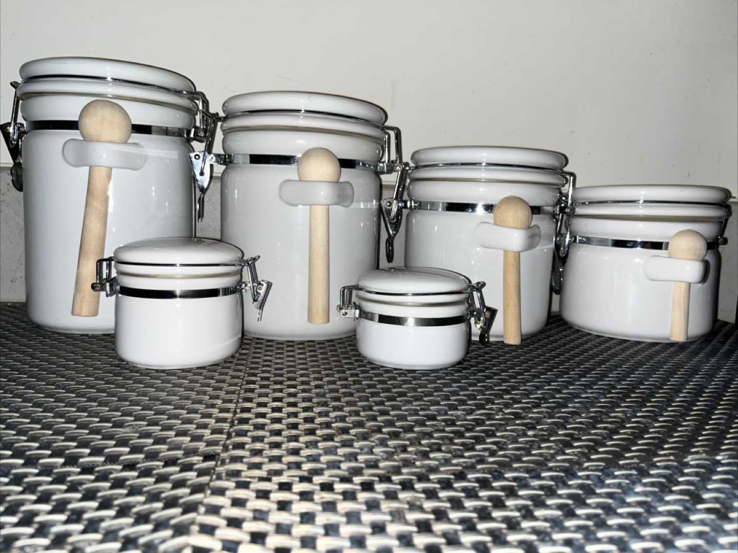 White Ceramic Canister Set - photo 2