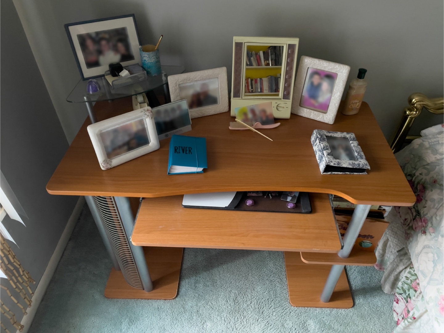 Large Vintage Desk With Shelves - photo 3
