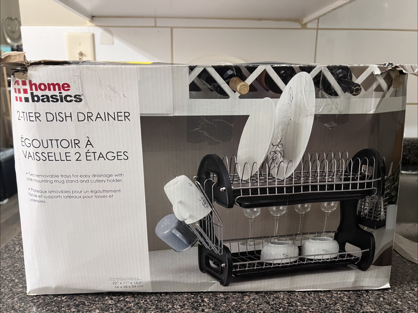 Home Basics 2-Tier Dish Drainer