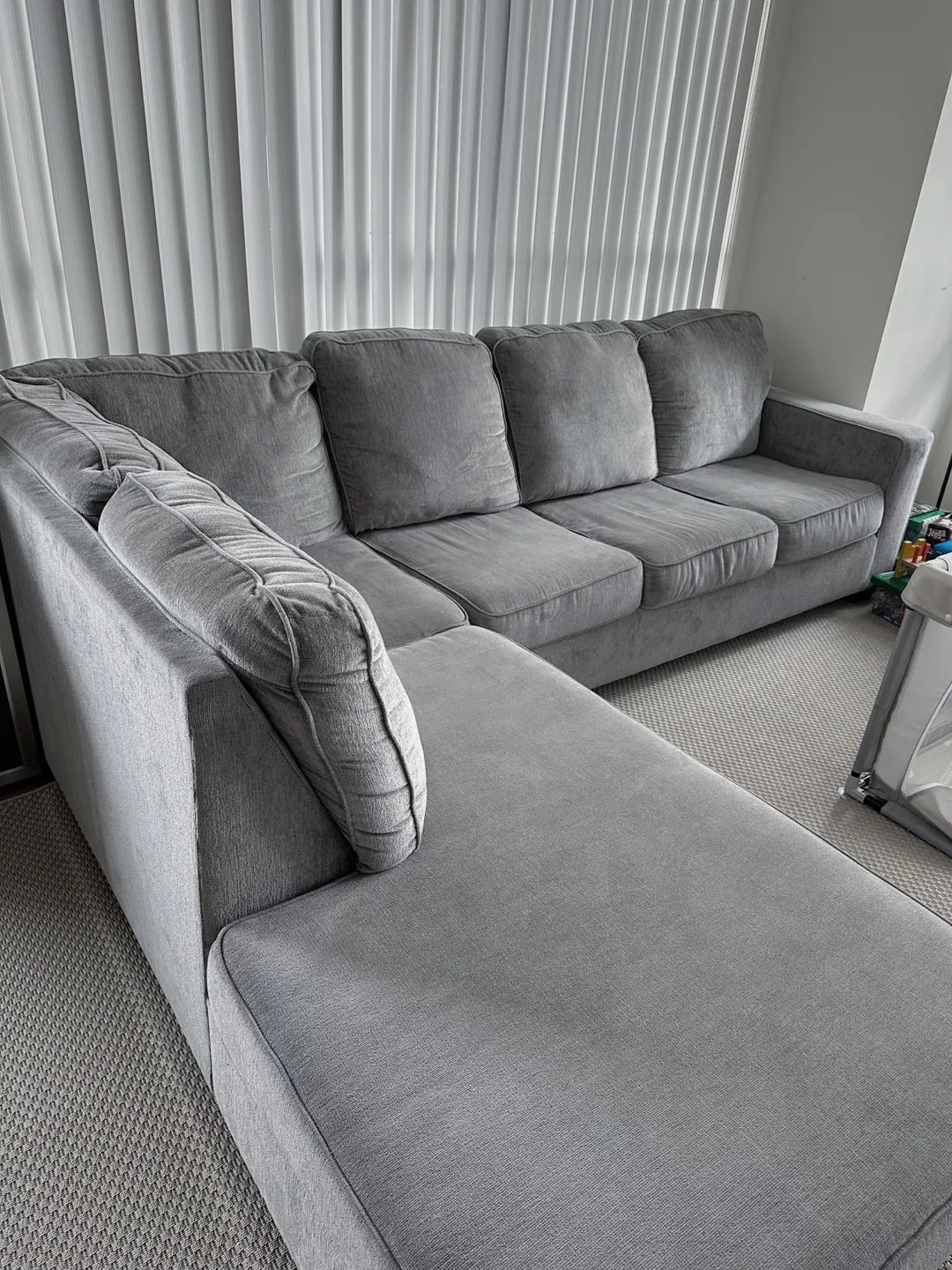 Grey Sectional Sofa with Chaise thumbnail
