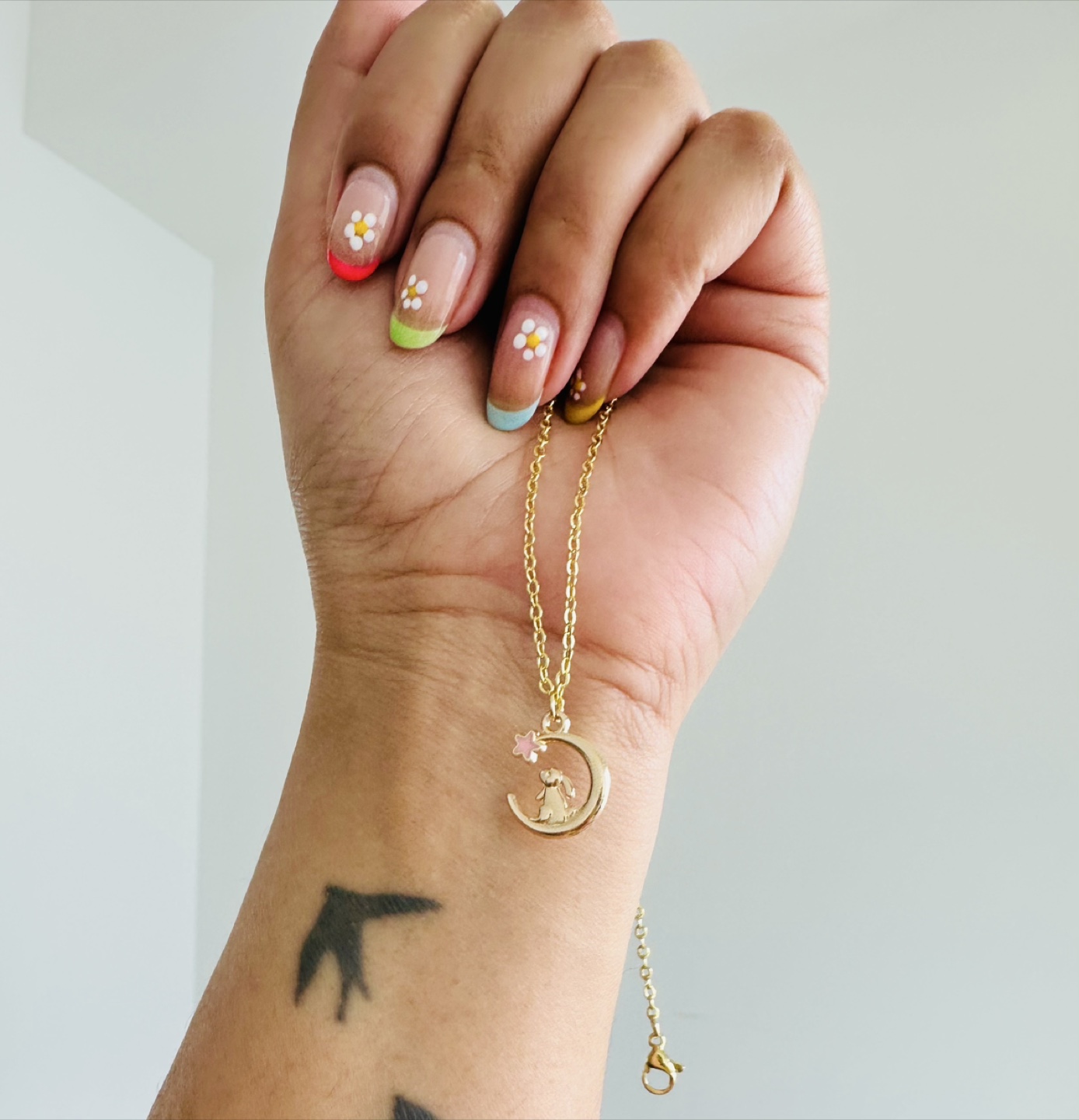 18kt gold plated bunny necklace