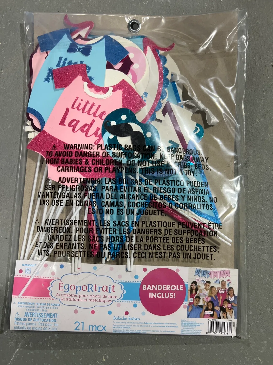 New : Selfie Scene Photo Props for Gender Reveal image indicator(2)