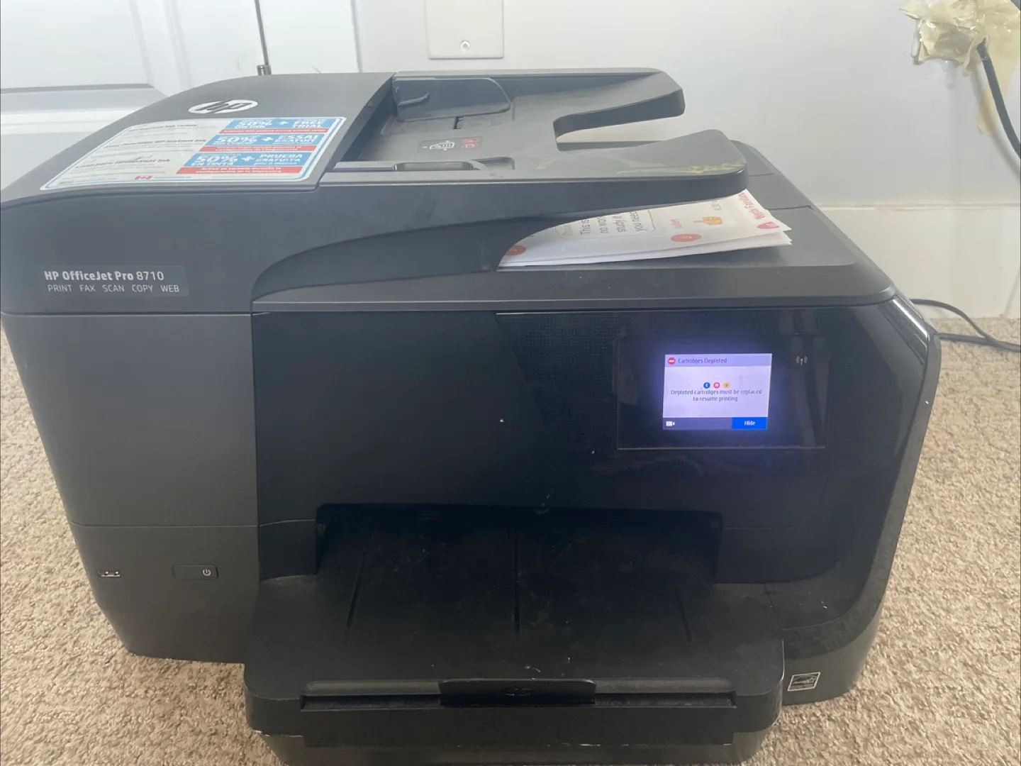 HP OfficeJet Pro 8710 Printer with ink thumbnail