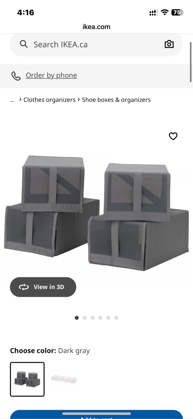 IKEA Dark Gray Shoe Organizer