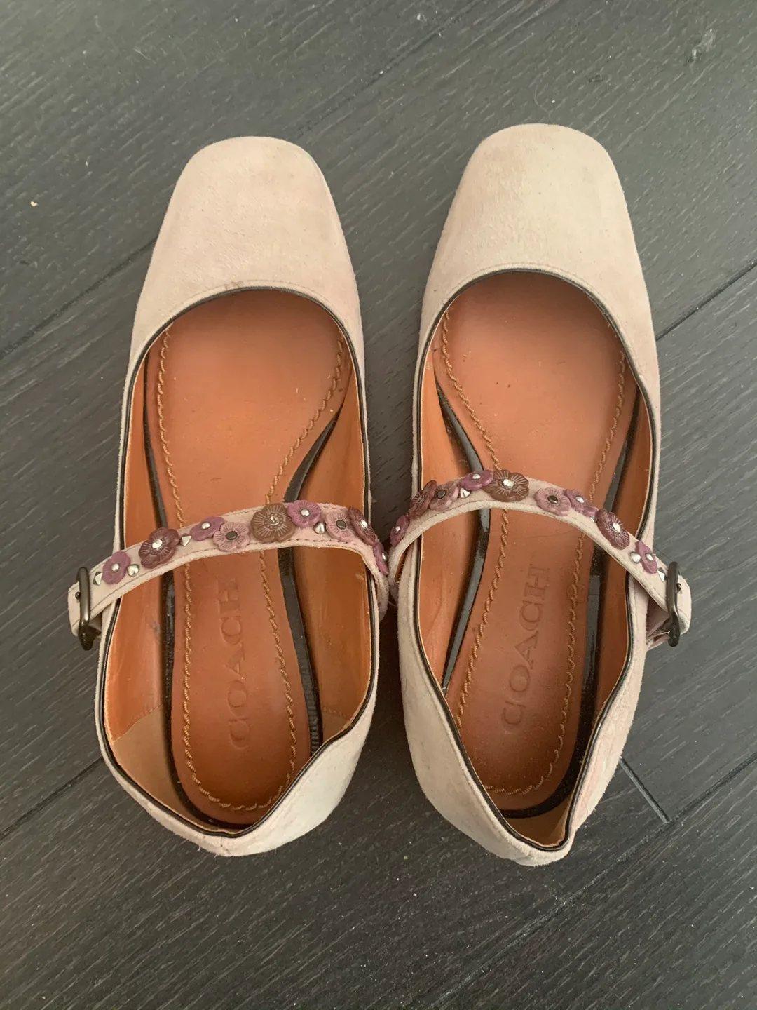 Coach Mary Jane Leather Flats - Size 5 thumbnail