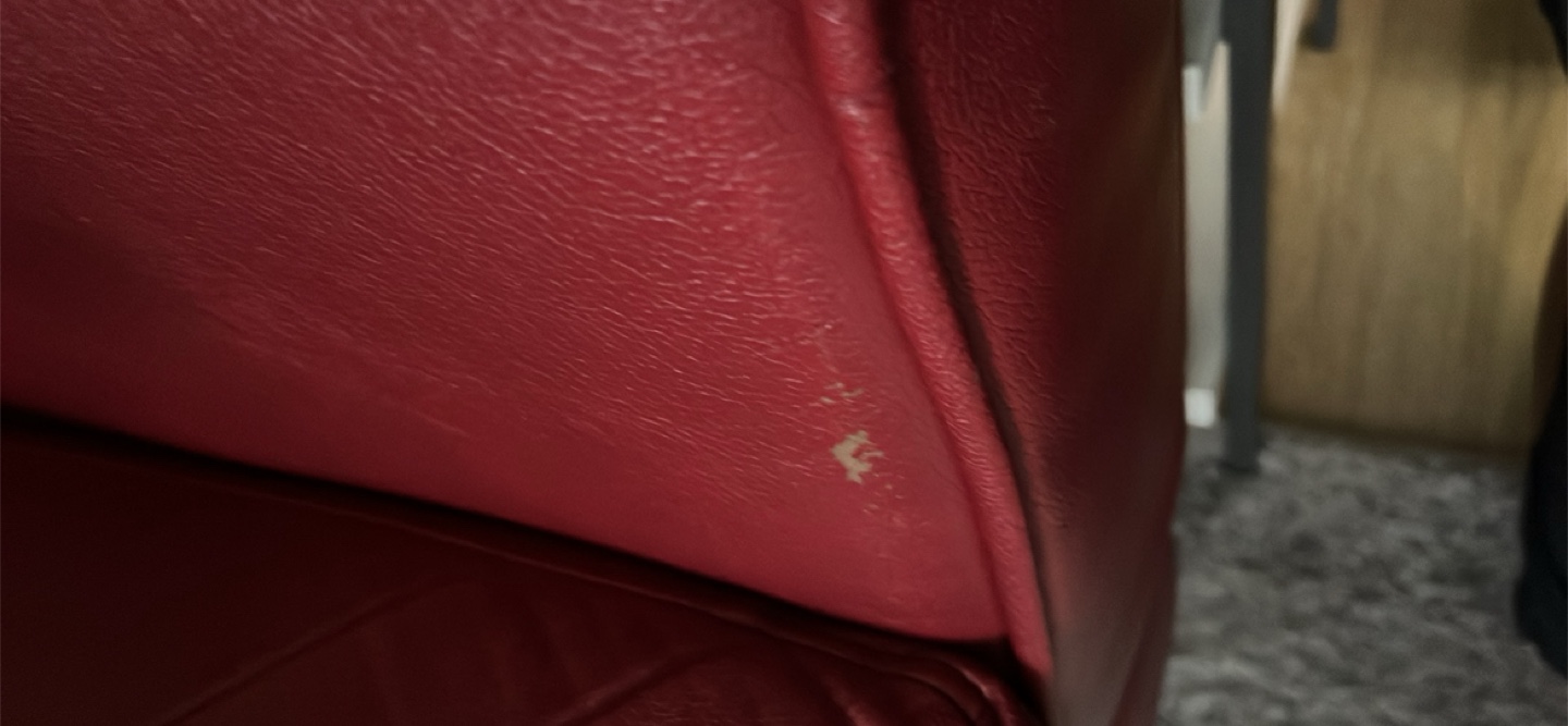 Red Leather Sofa - photo 5