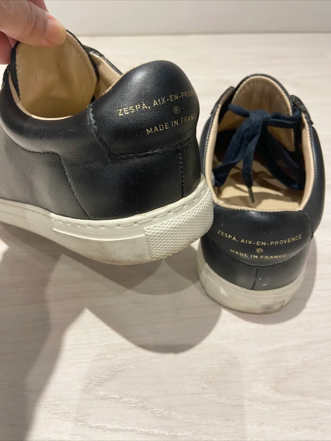 Women’s Zespa Black Leather Sneakers image indicator(4)