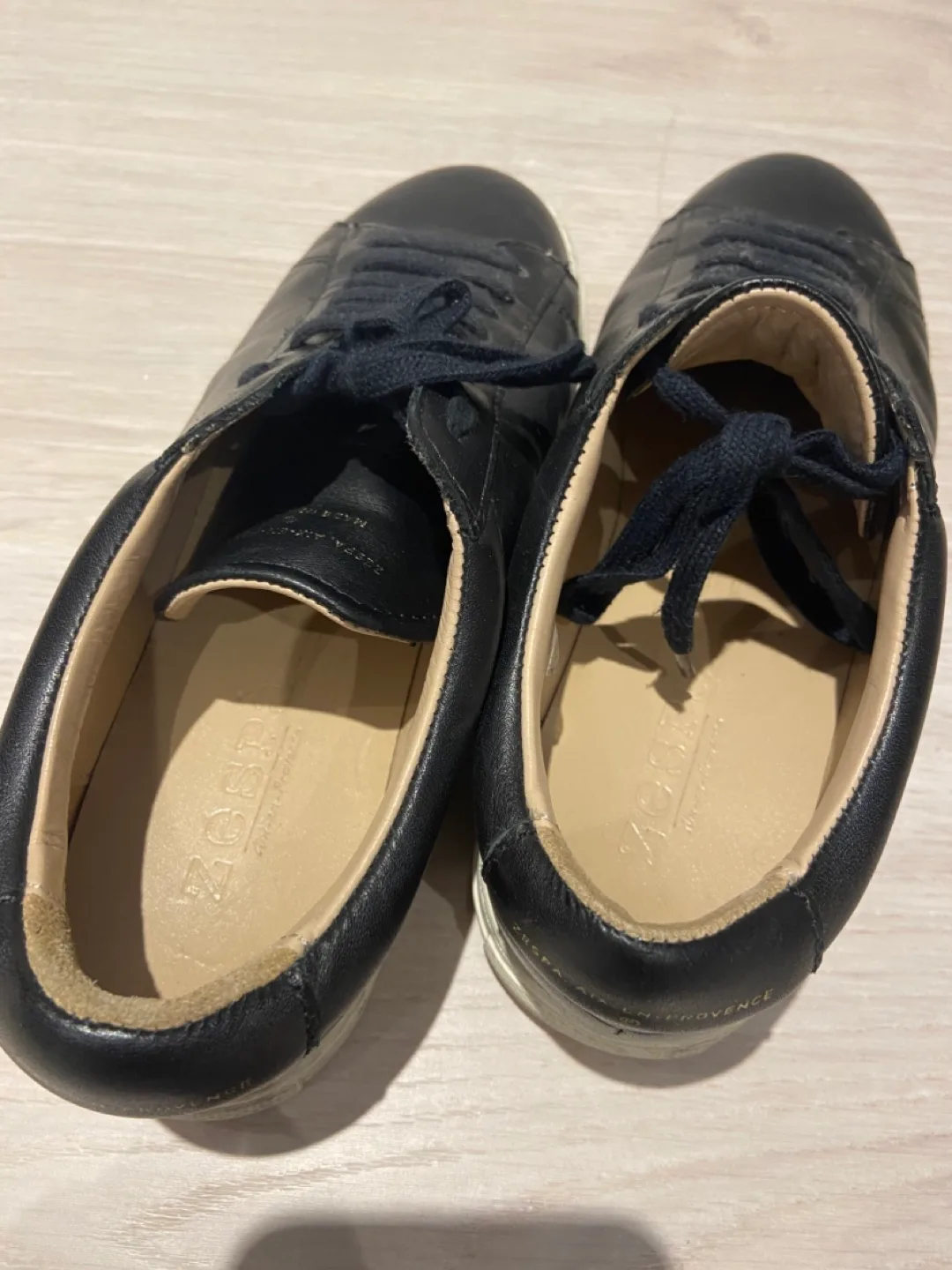 Women’s Zespa Black Leather Sneakers image indicator(3)