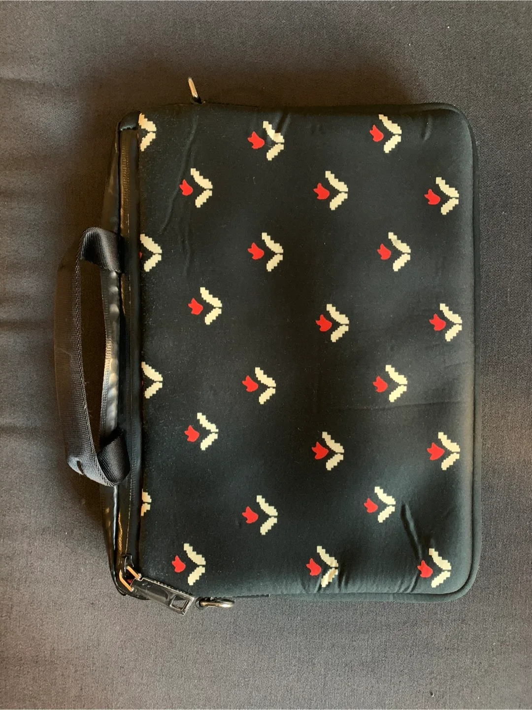 Marc Jacobs Black Laptop Bag with tulips image indicator(2)