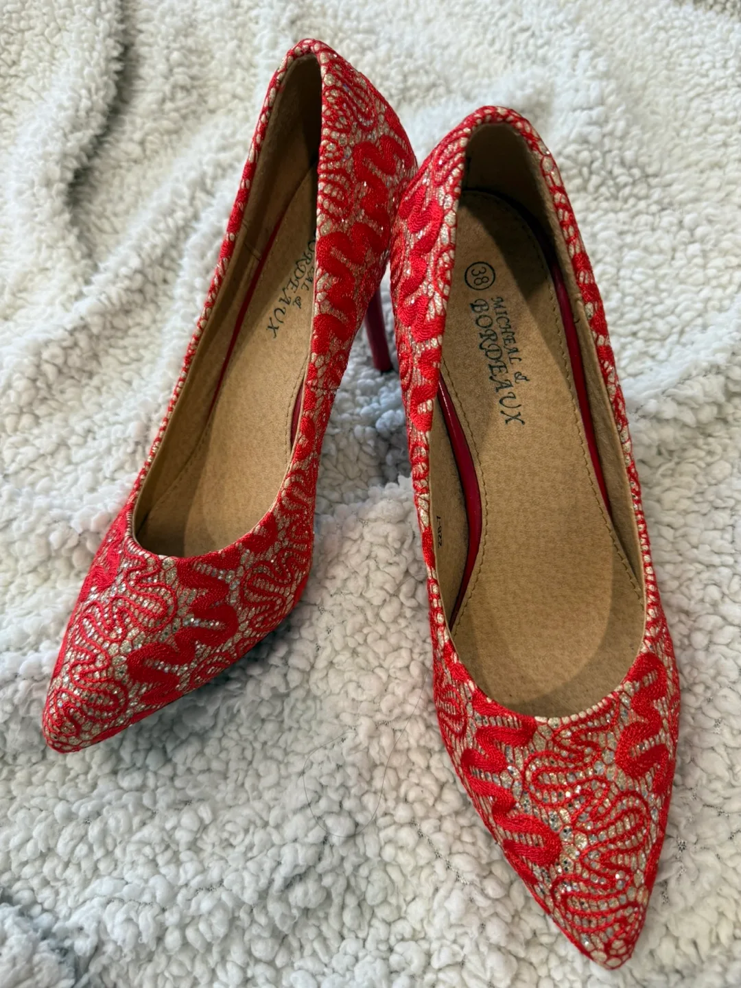 Red Patterned High Heels thumbnail