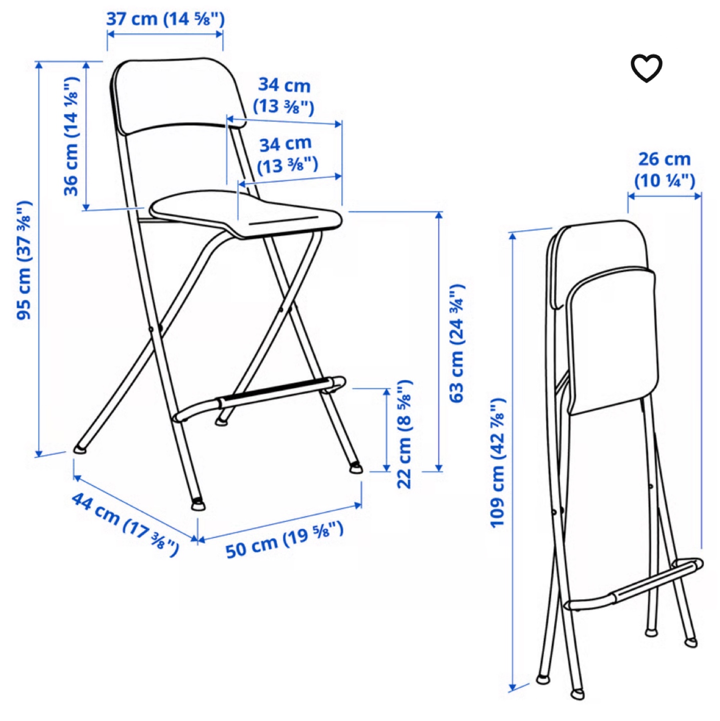 Ikea franklin bar stools / high chairs with cushions - photo 5